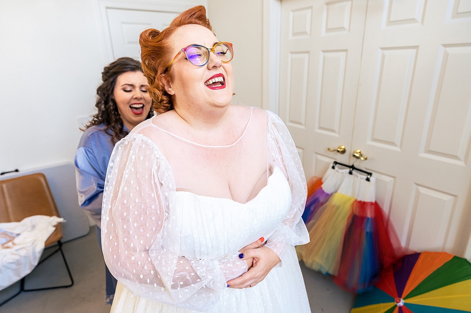 Loved all the rainbows and nerdiness at this Graham mill wedding