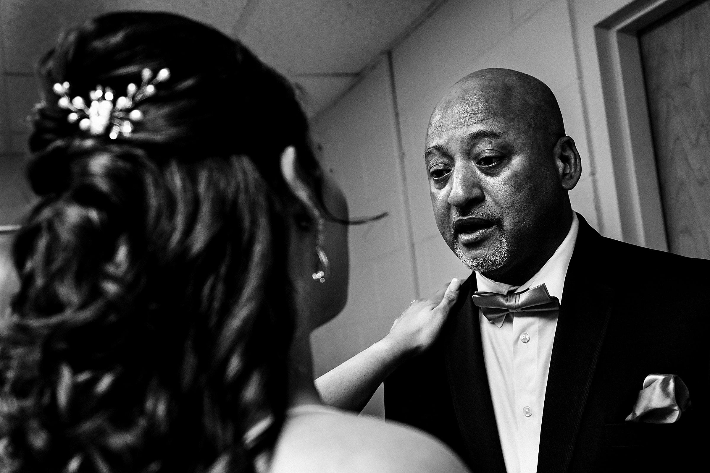 Bride shares a first look with her emotional father before the ceremony | photos by Kivus & Camera
