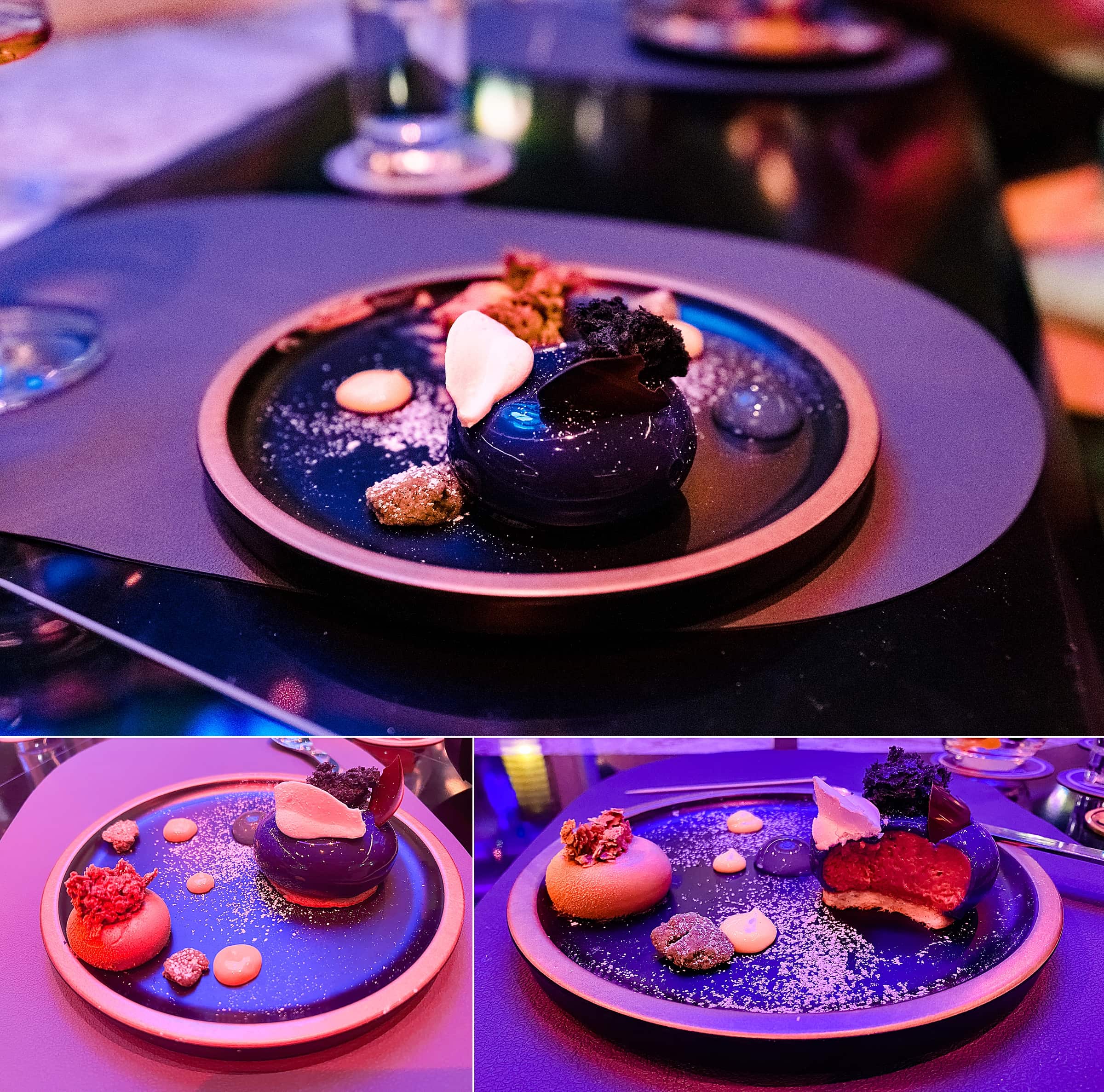 dessert at the captain's table on the Star Wars Galactic Starcruiser at Disney World