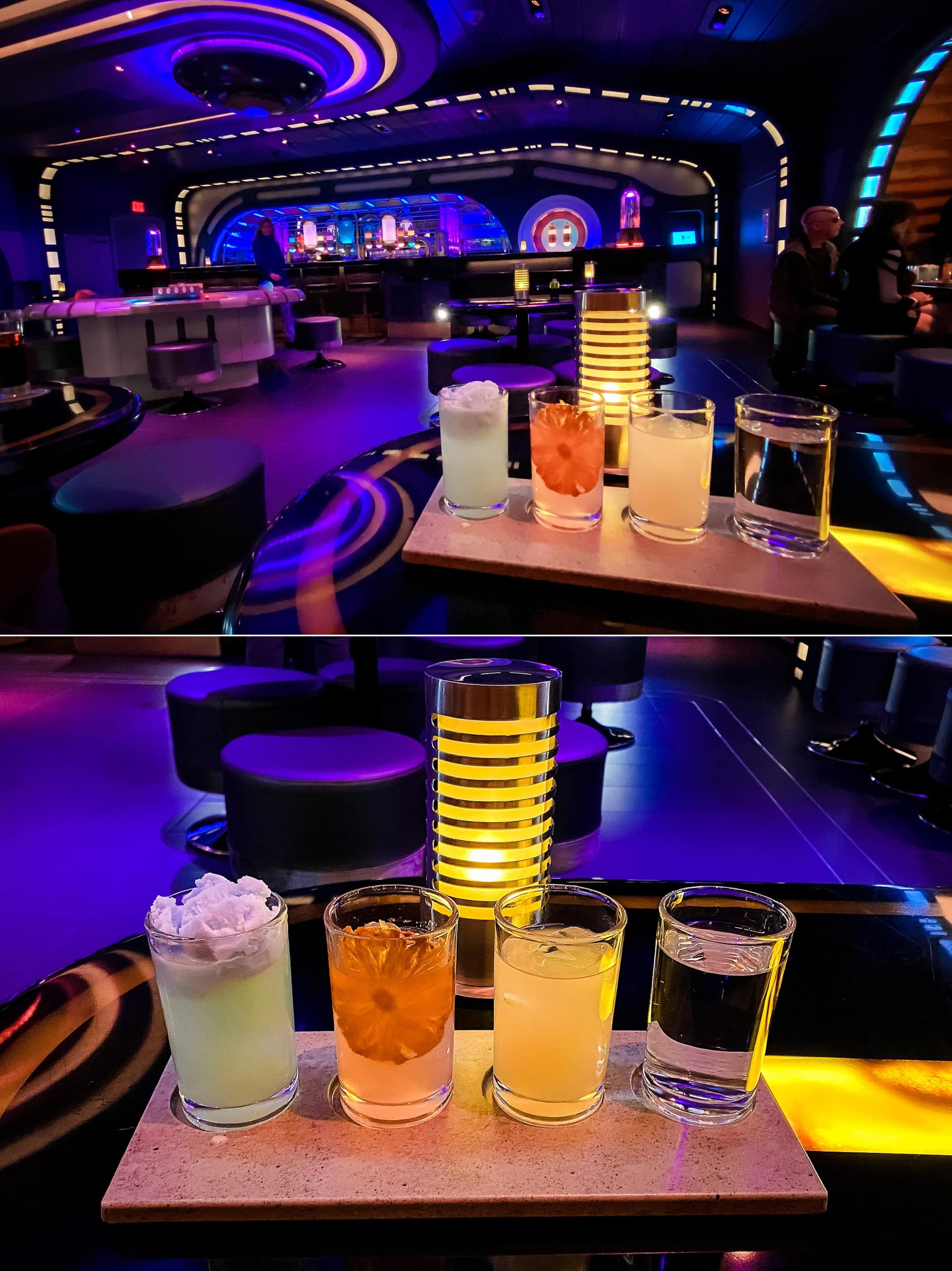 trying mocktails from across the galaxy during our stay at the Star Wars Galactic Starcruiser