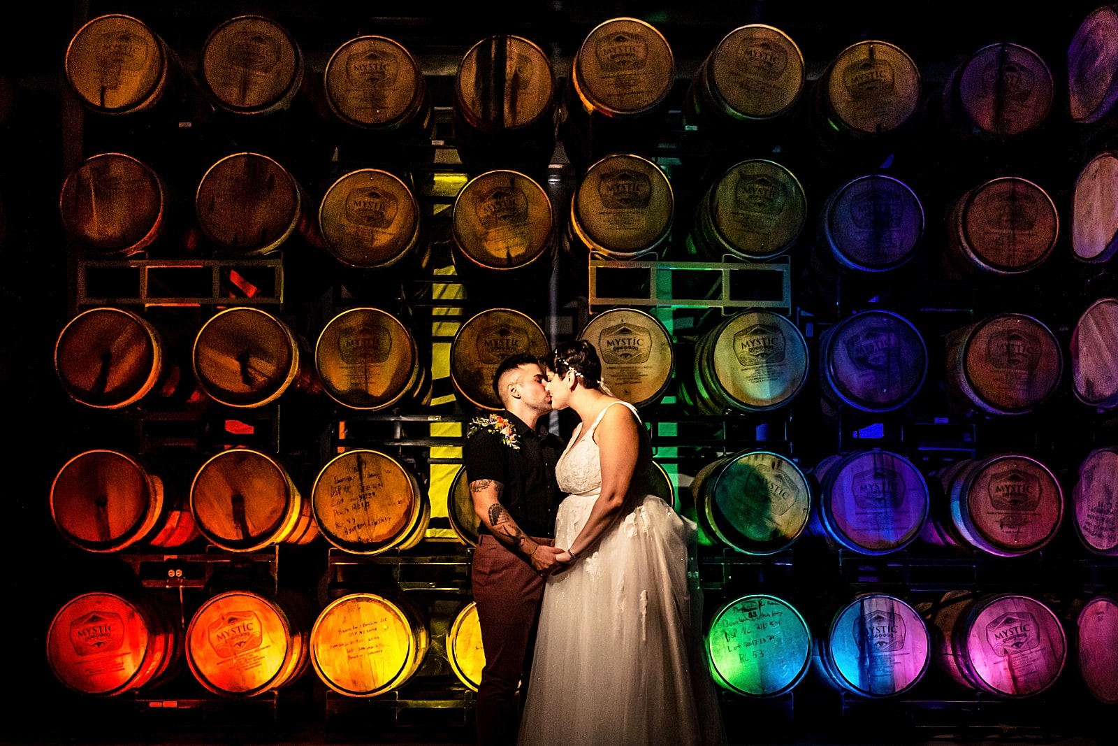 Mystic Distillery Wedding - Durham LGBTQ Wedding | photos by Kivus & Camera