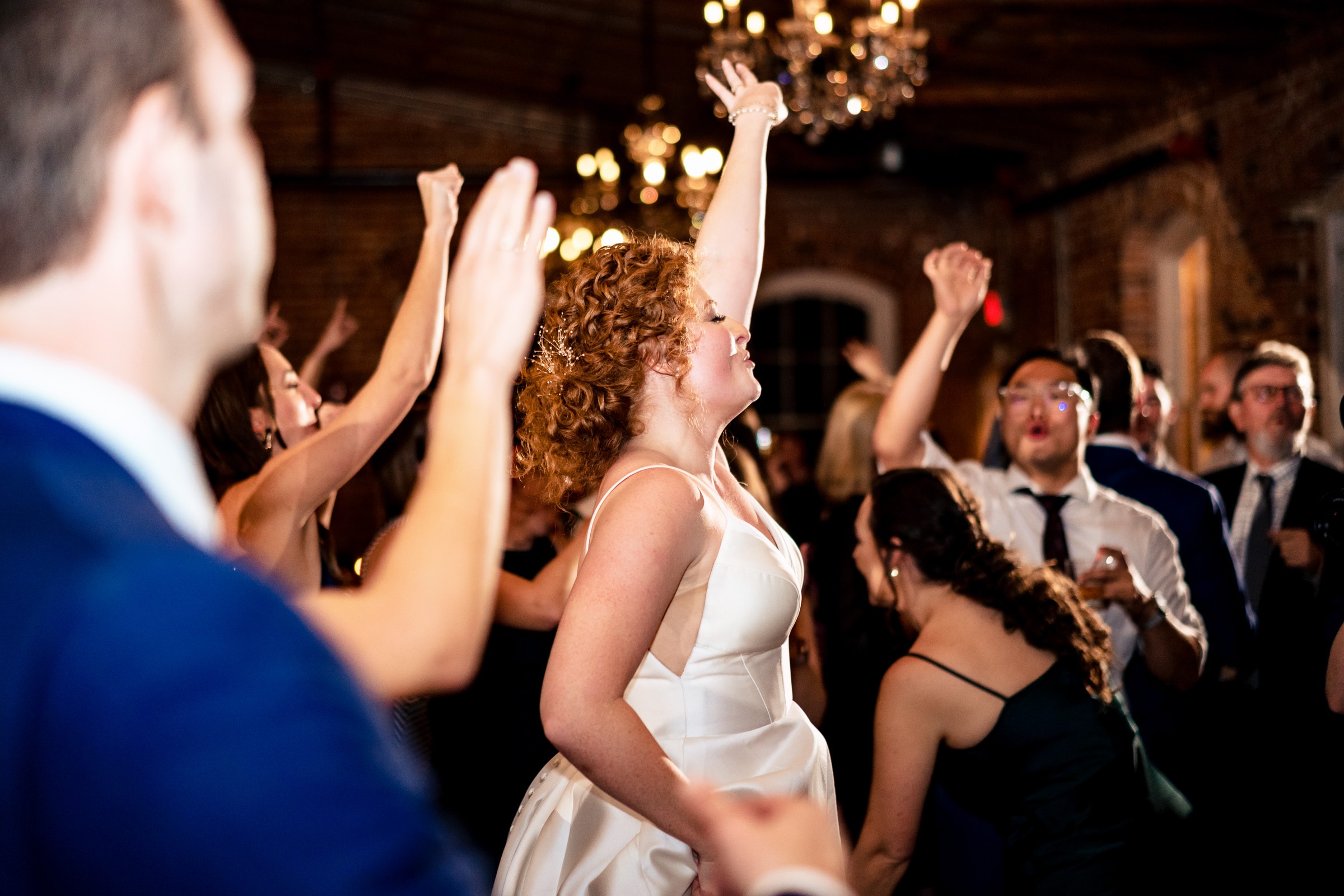 Fun wedding reception for Elon grads at Melrose Knitting Mill in downtown Raleigh | photos by Kivus & Camera