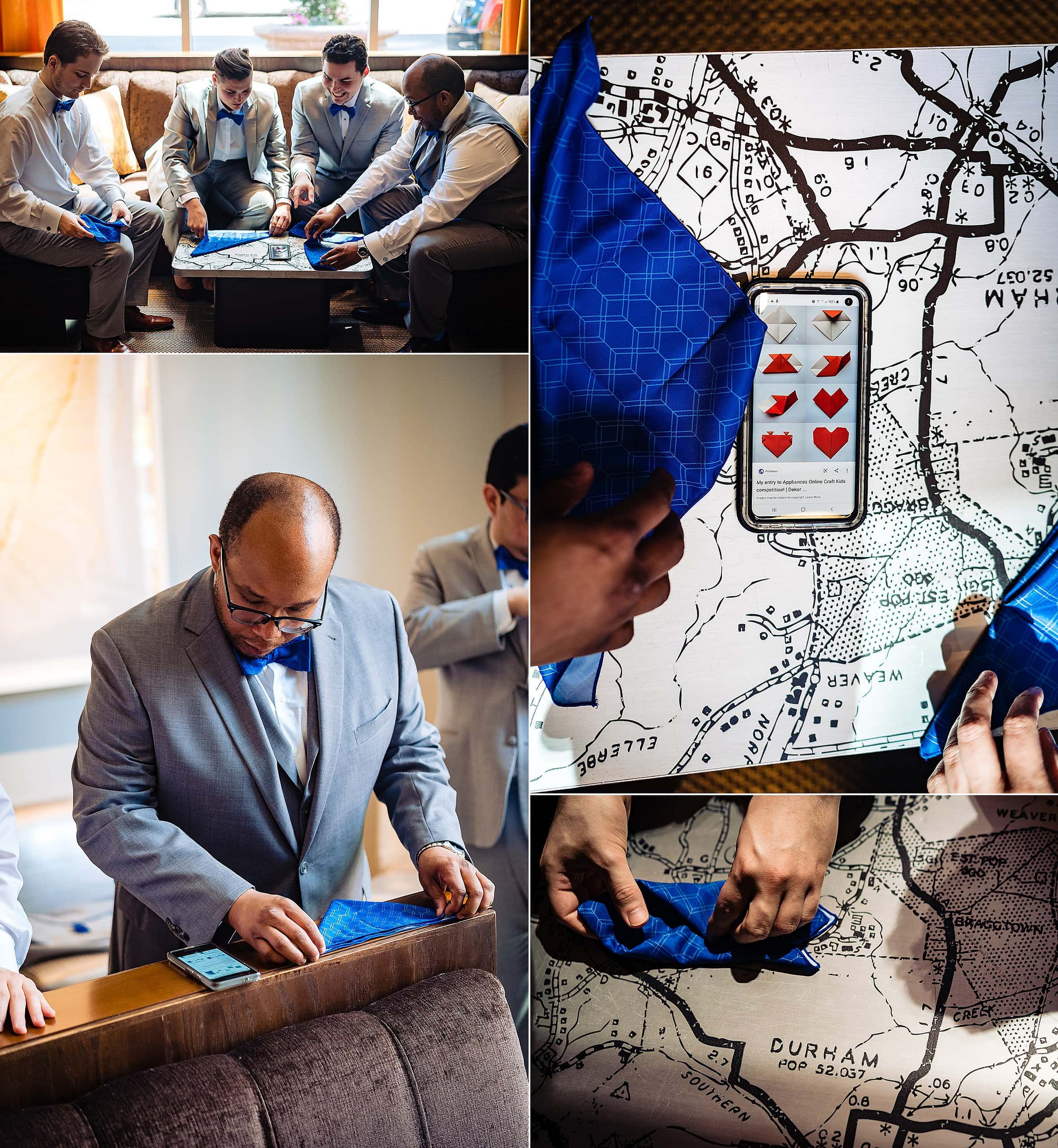 Folding Pocket Squares | 21C Wedding, 21C Durham, Multicultural wedding, Durham wedding, Durham wedding photographers | kivusandcamera.com
