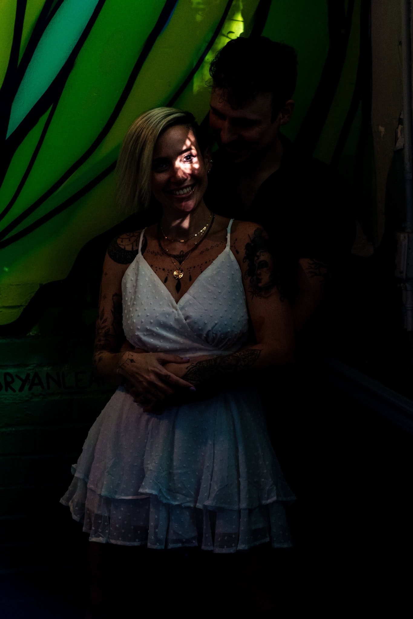 Aunt Bettys Speakeasy gin bar in downtown Raleigh was the perfect location for this engagement session | photos by Kivus & Camera