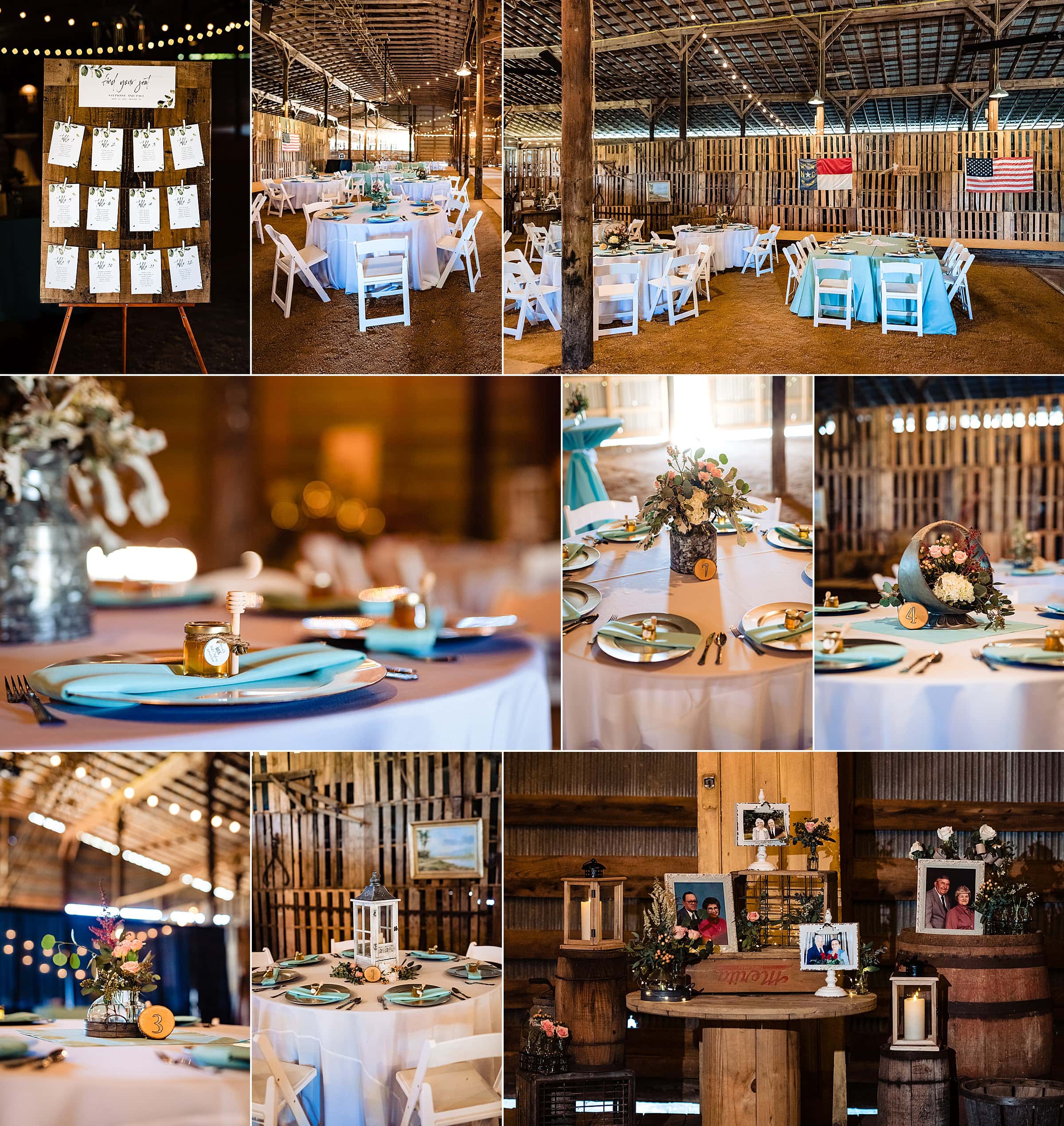 Barn at Lloyd's Dairy wedding reception. 