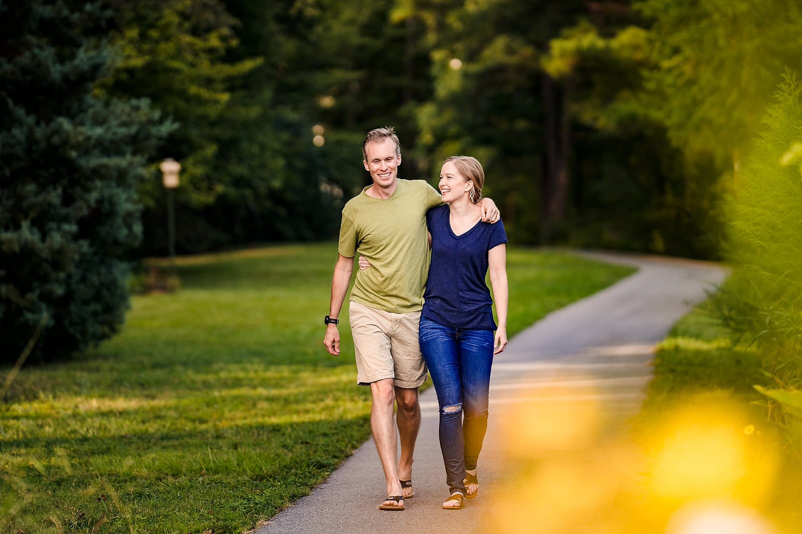 Engagement session in your neighborhood - Woodlake, Durham