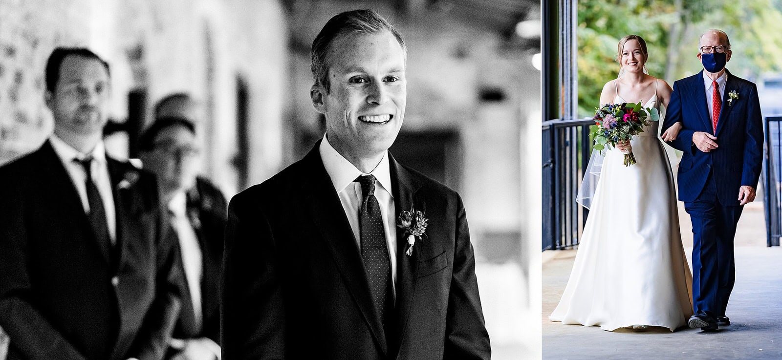 Groom's reaction to bride walking down the aisle - always one of the best moments