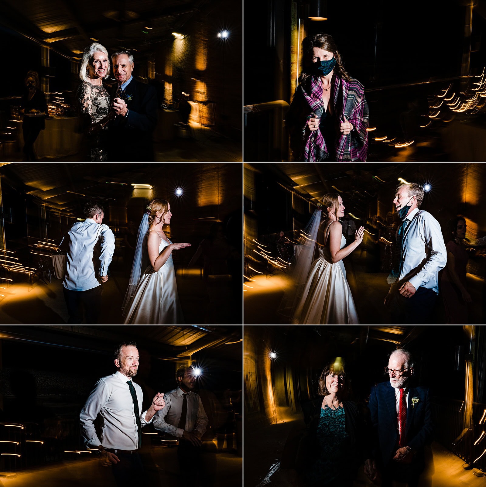 Wedding reception party at Belt Line Station in Durham, NC