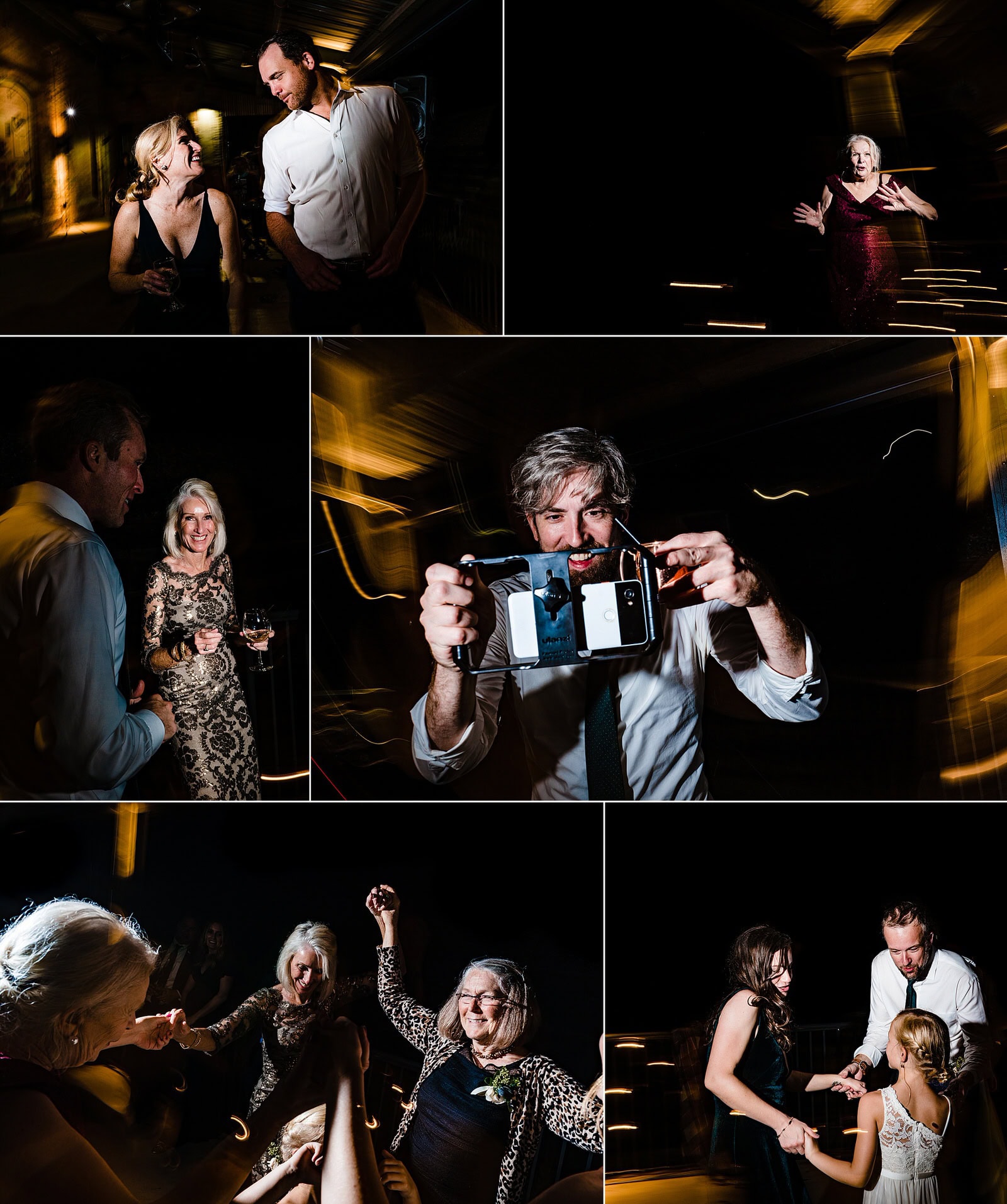 Wedding reception party at Belt Line Station in Durham, NC