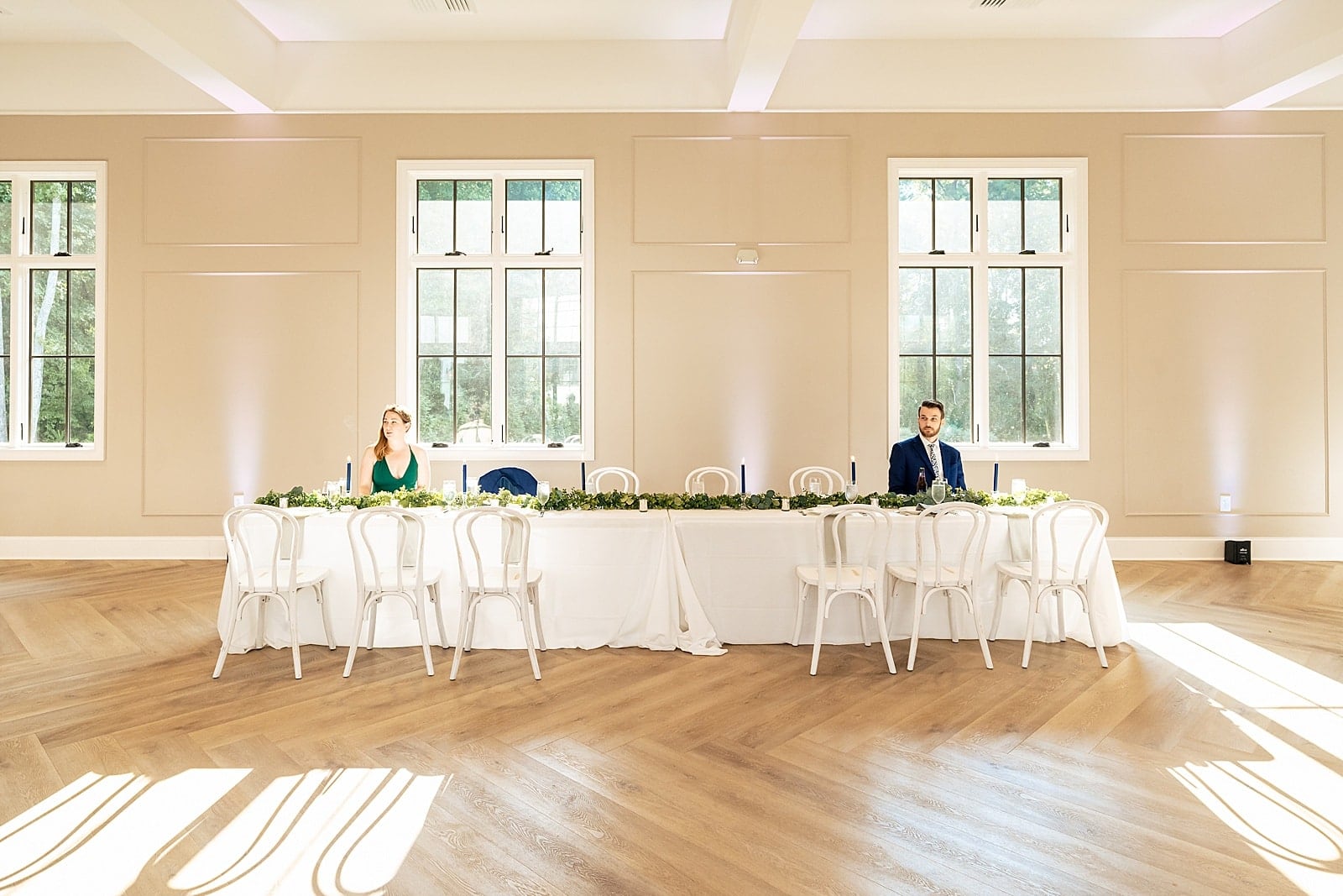 blue and green wedding details at this Bradford wedding