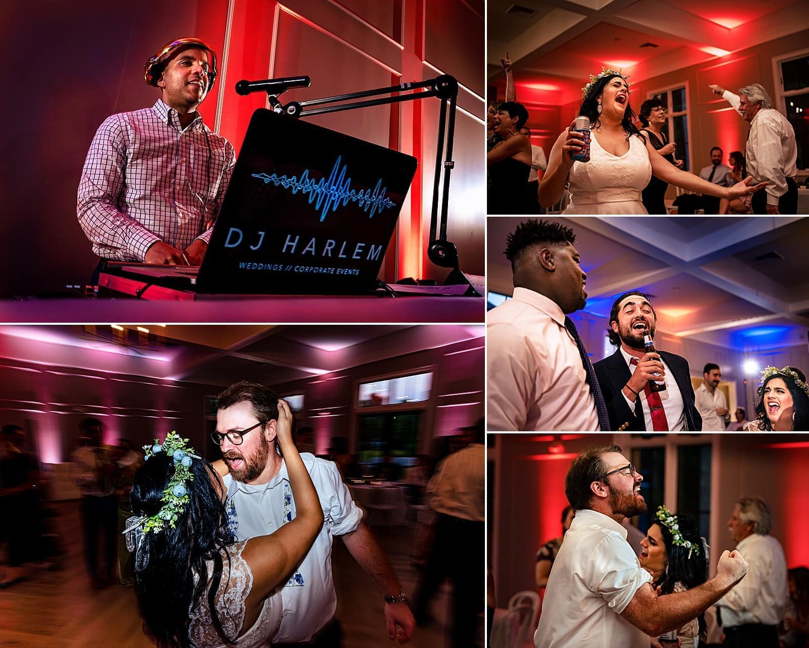 DJ Harlem gets the party going at this Bradford wedding!