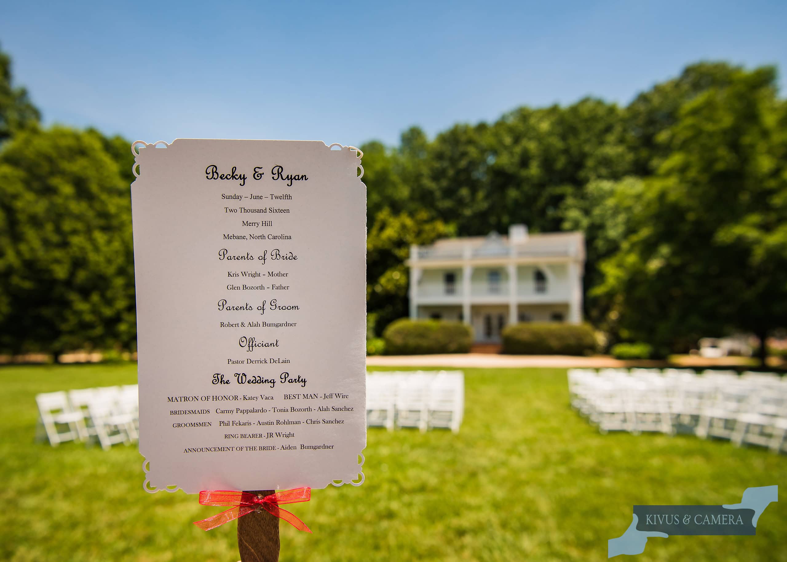Merry Hill NC farm Wedding Venue