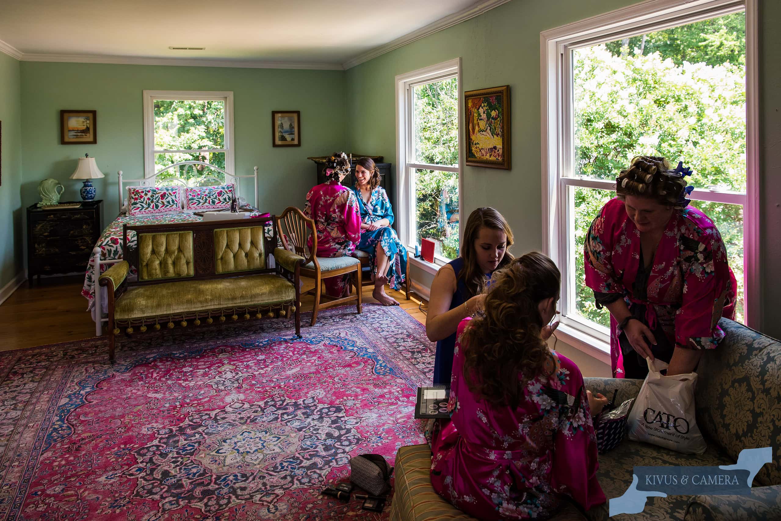 Merry Hill Bride and bridesmaids prep