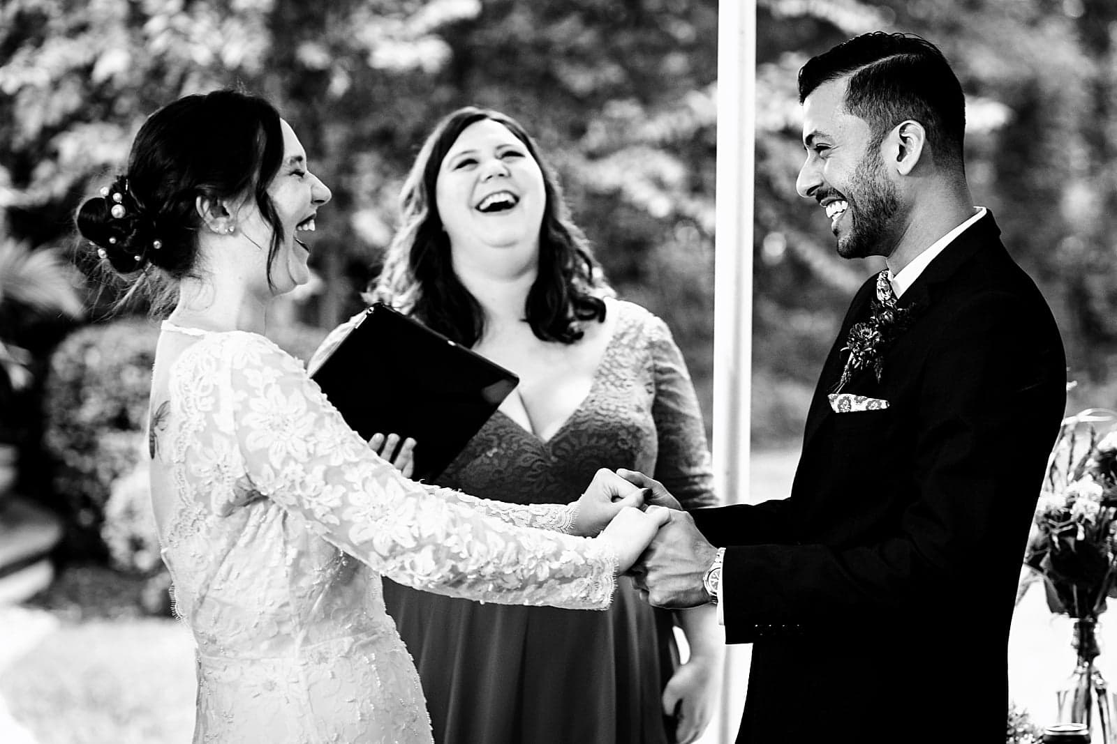 I don't think anyone has had as much fun at their wedding ceremony as these two