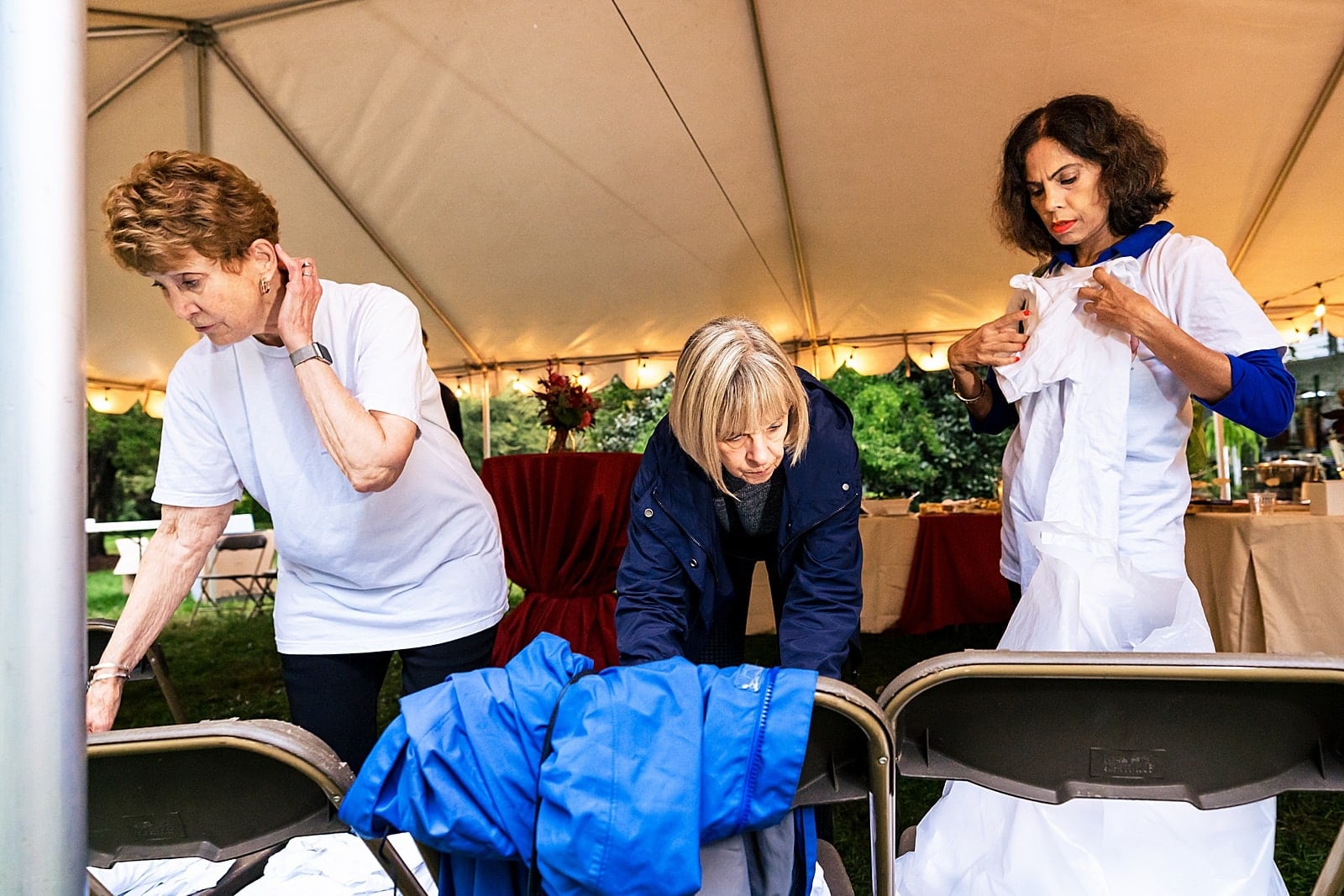 This couple made custom wedding tshirts for all their guests and a lot of people changed into them for the reception