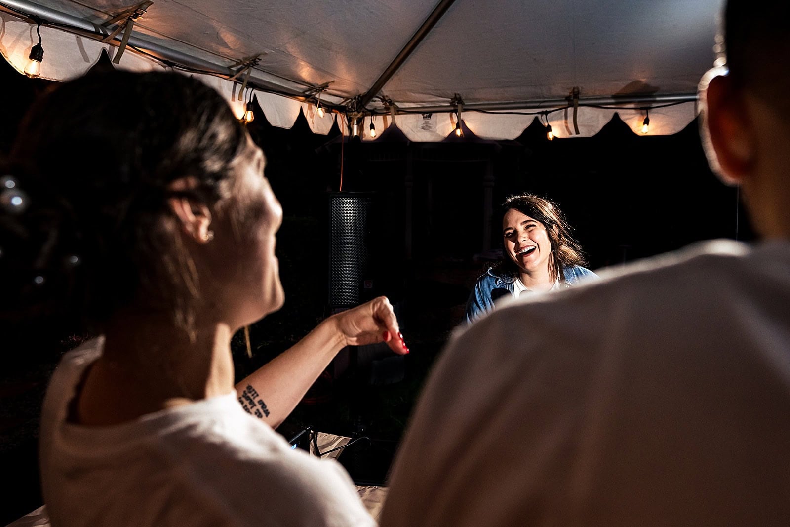 This bride jokingly claims she "forced" her friends to make speeches for her, but it's clear they were really happy to do so and they were all hilarious
