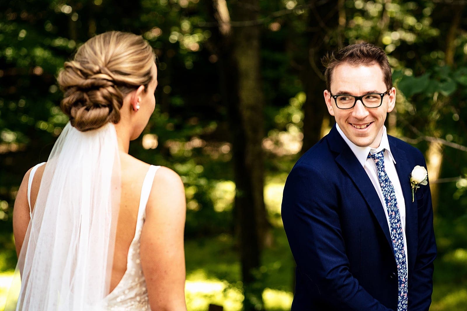 Couple's private first look and letter exchange at Chapel Hill Carriage House | photos by Kivus & Camera