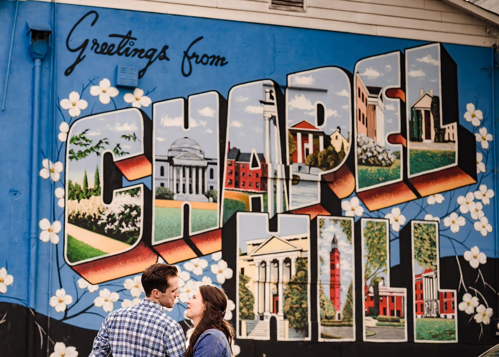 Chapel Hill engagement photos on Franklin Street