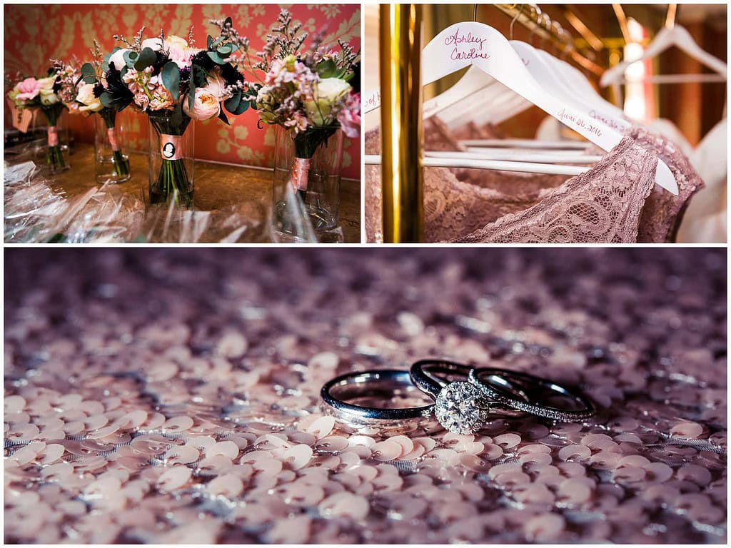 blush pink wedding details