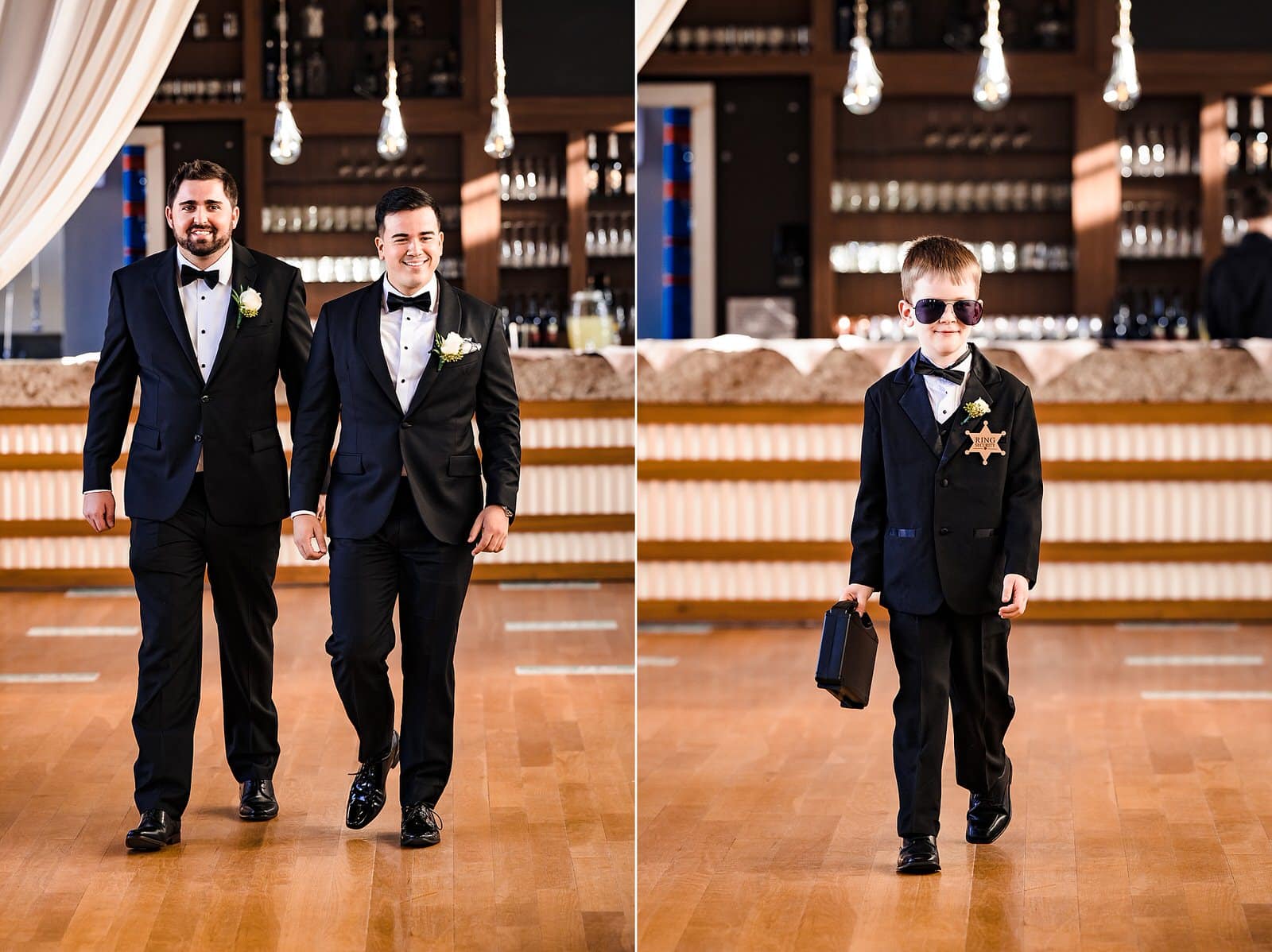 Dress your ring bearer up like he's security!!!