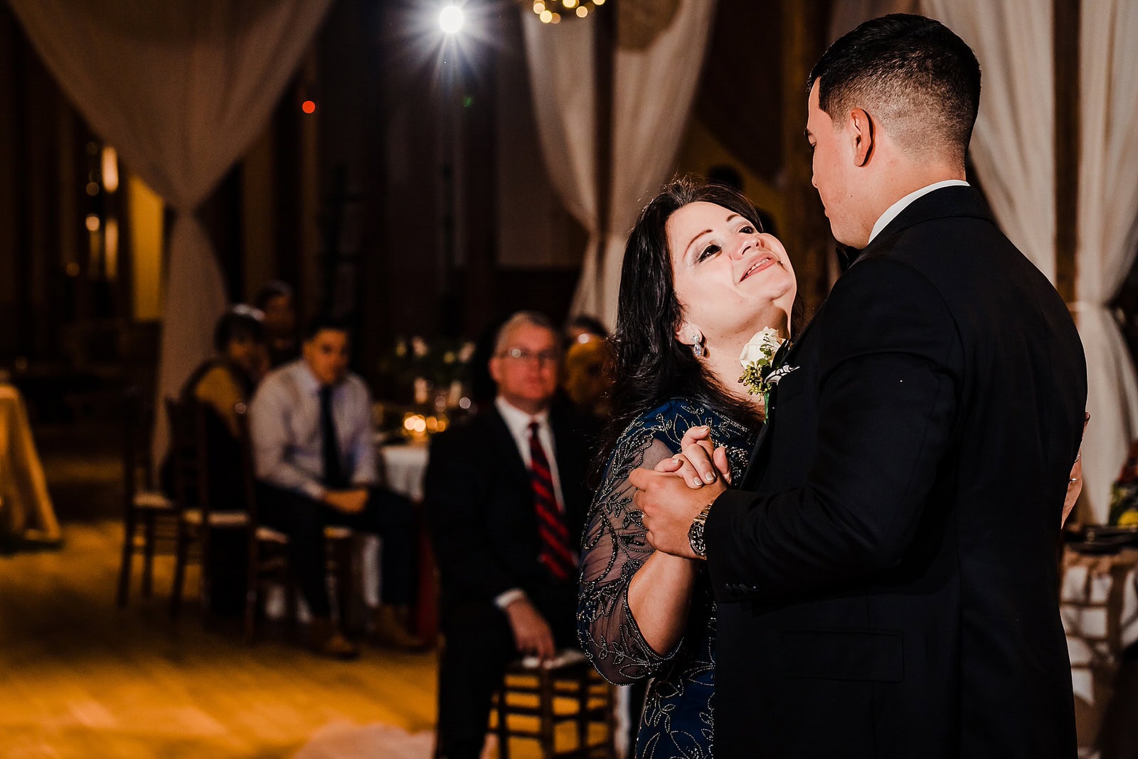 Mother son dance at The Cotton Room in Durham, NC