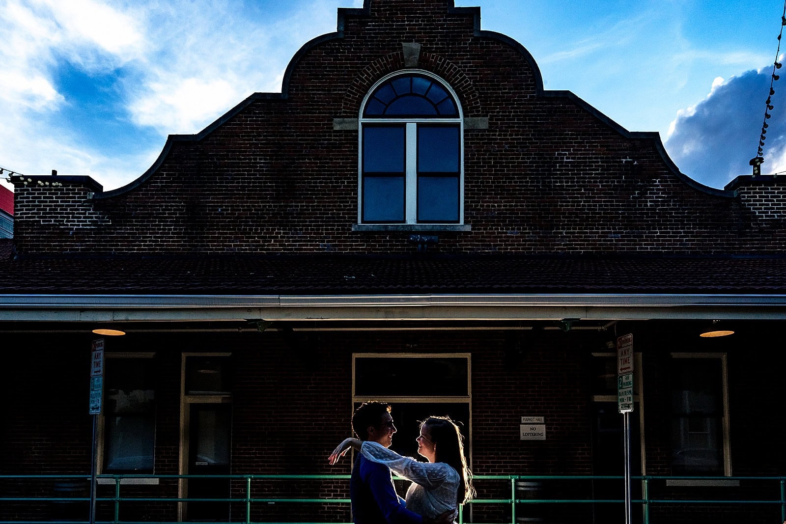 dramatic engagement photos - downtown raleigh