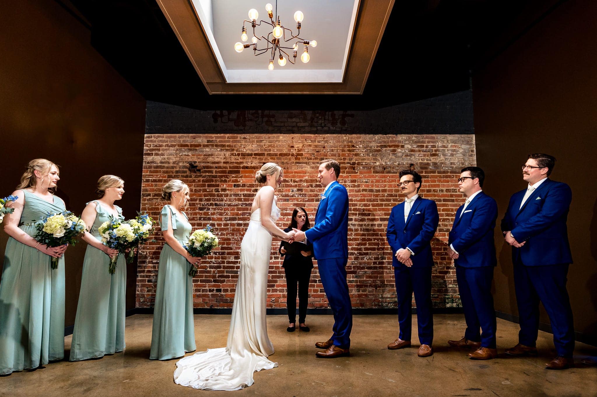 indoor wedding ceremony at The Grove at City Market | photo by Kivus & Camera