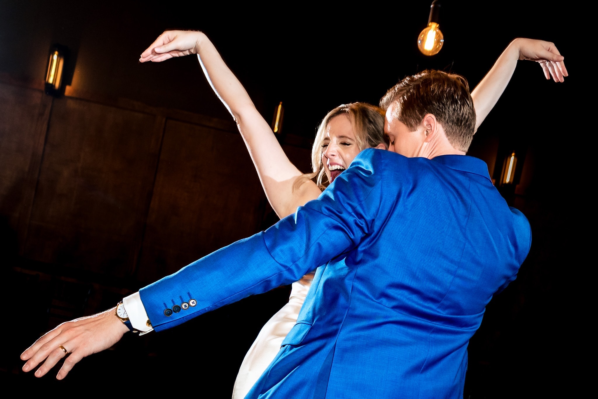 wedding reception dance floor at The Grove at City Market | photo by Kivus & Camera