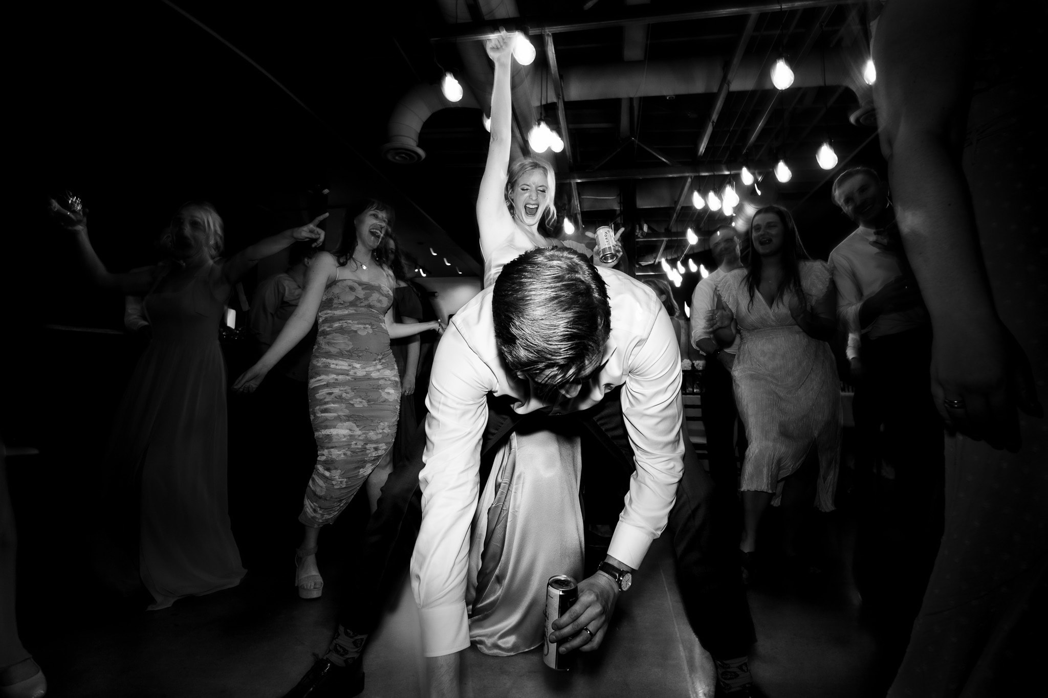 wedding reception dance floor at The Grove at City Market | photo by Kivus & Camera