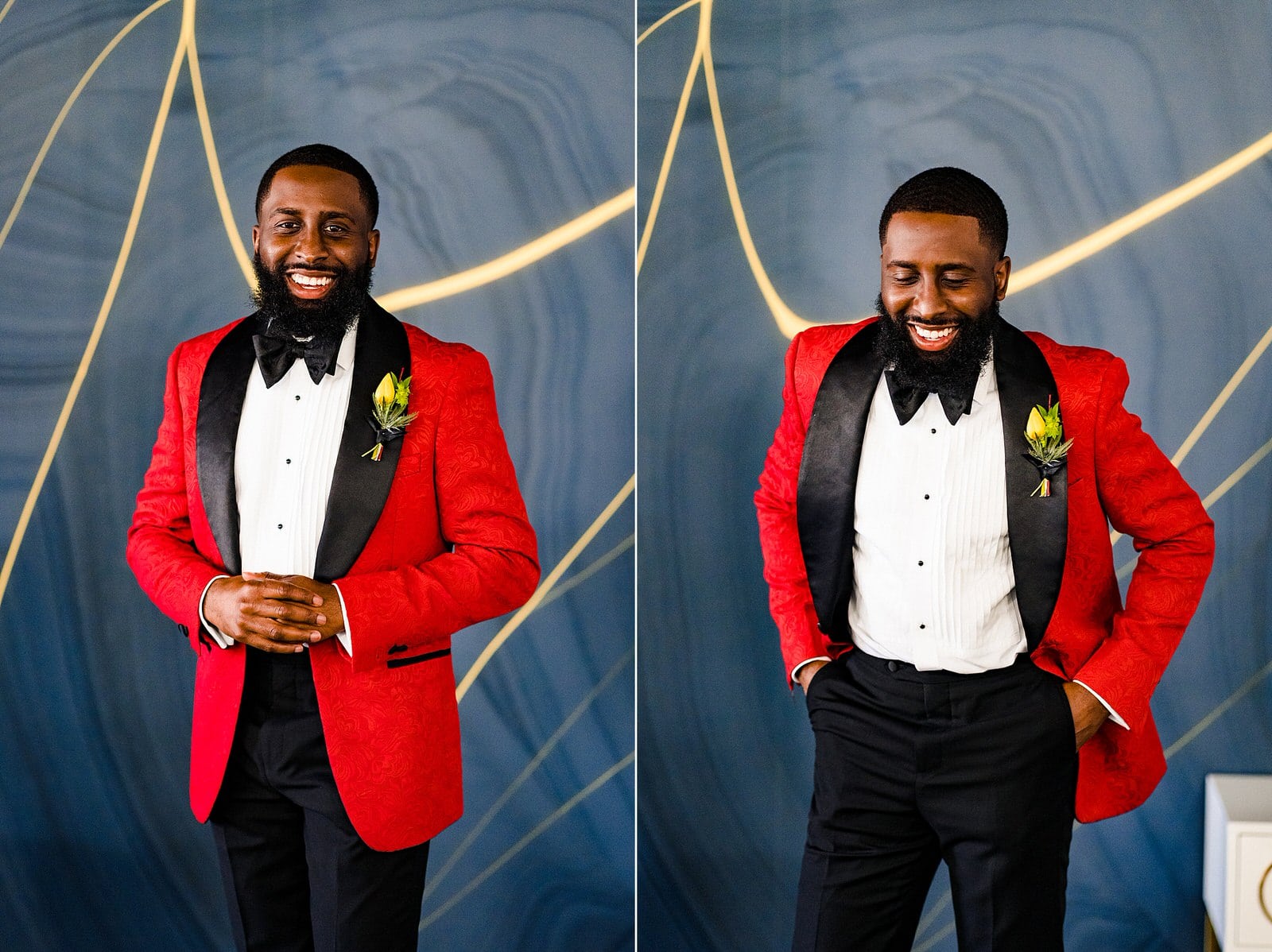 Jamison himself models one of his Robert Jamison Collection custom suits 