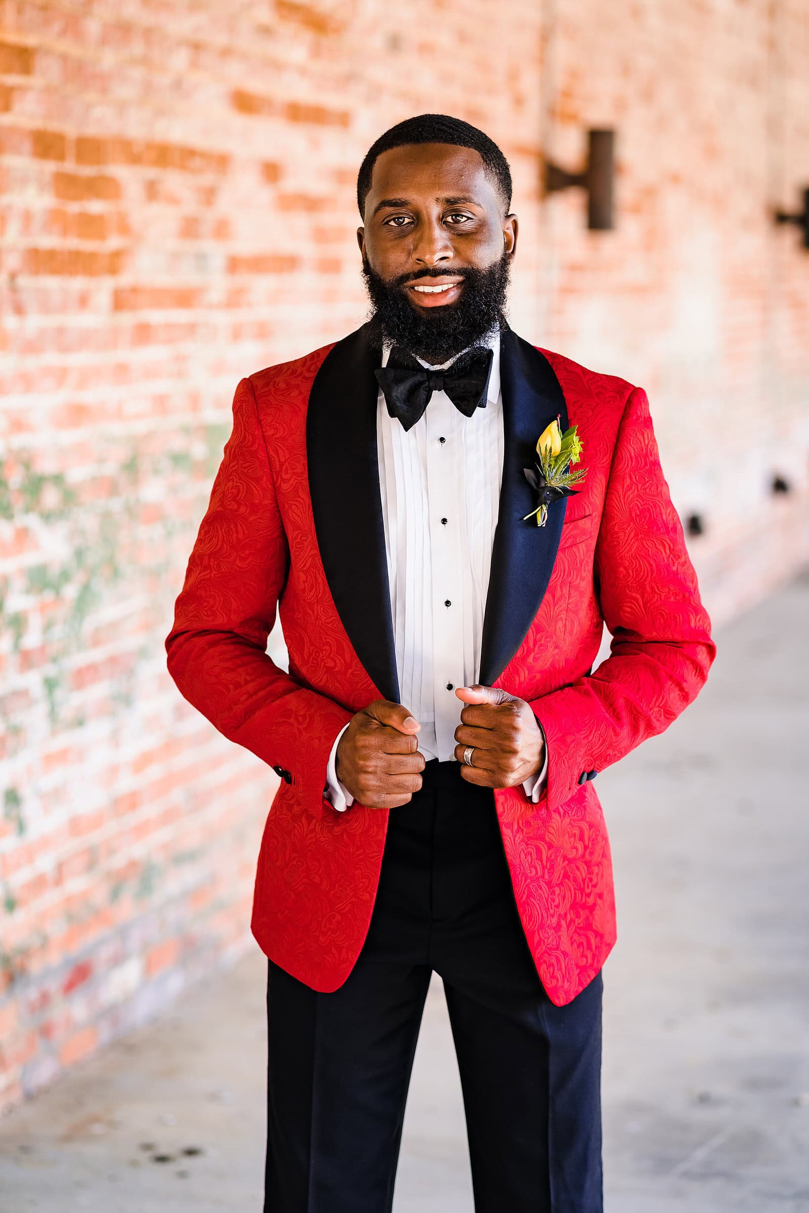 Jamison himself models one of his Robert Jamison Collection custom suits