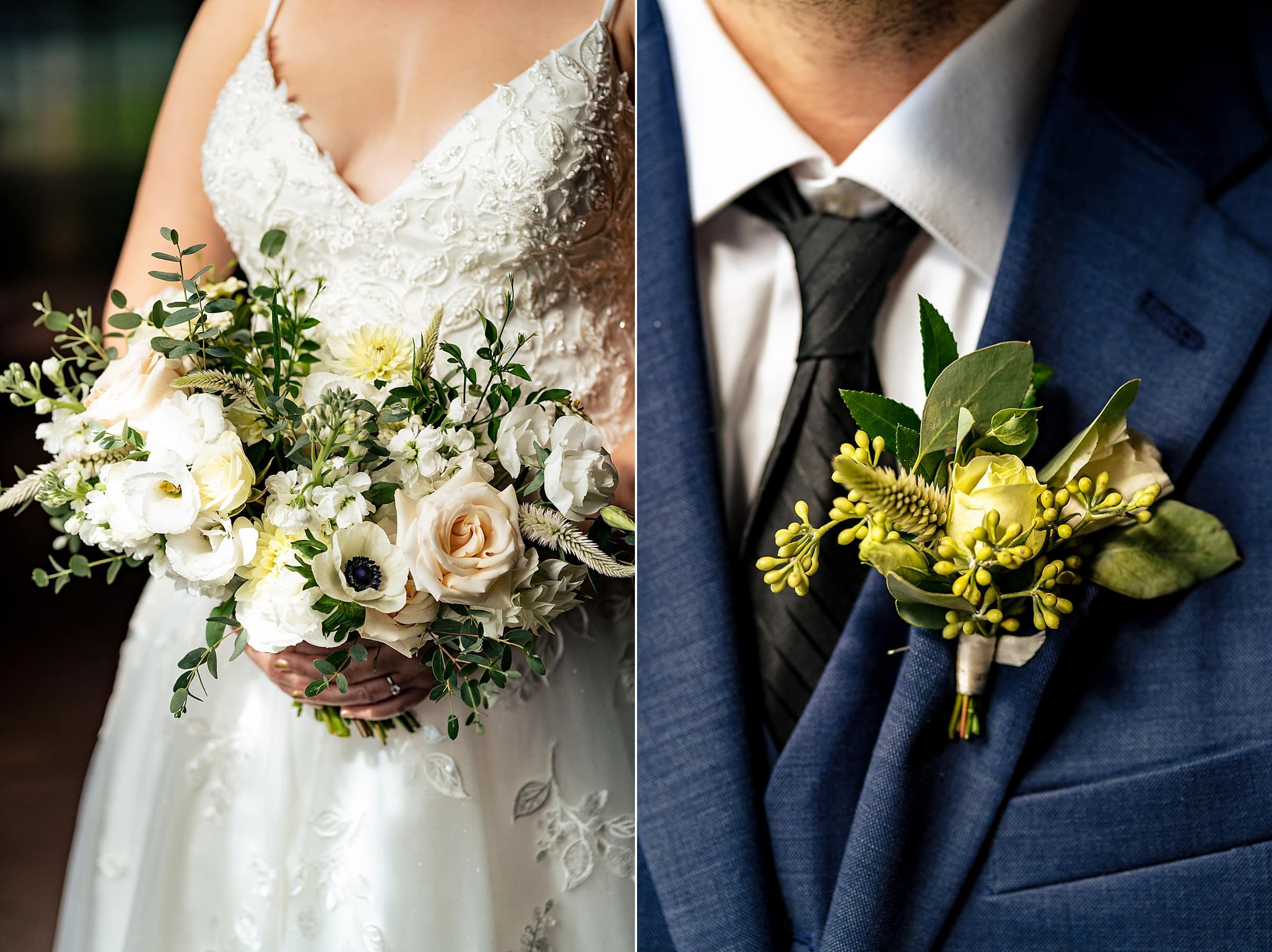 florals from Colorfields farm at Cookery wedding