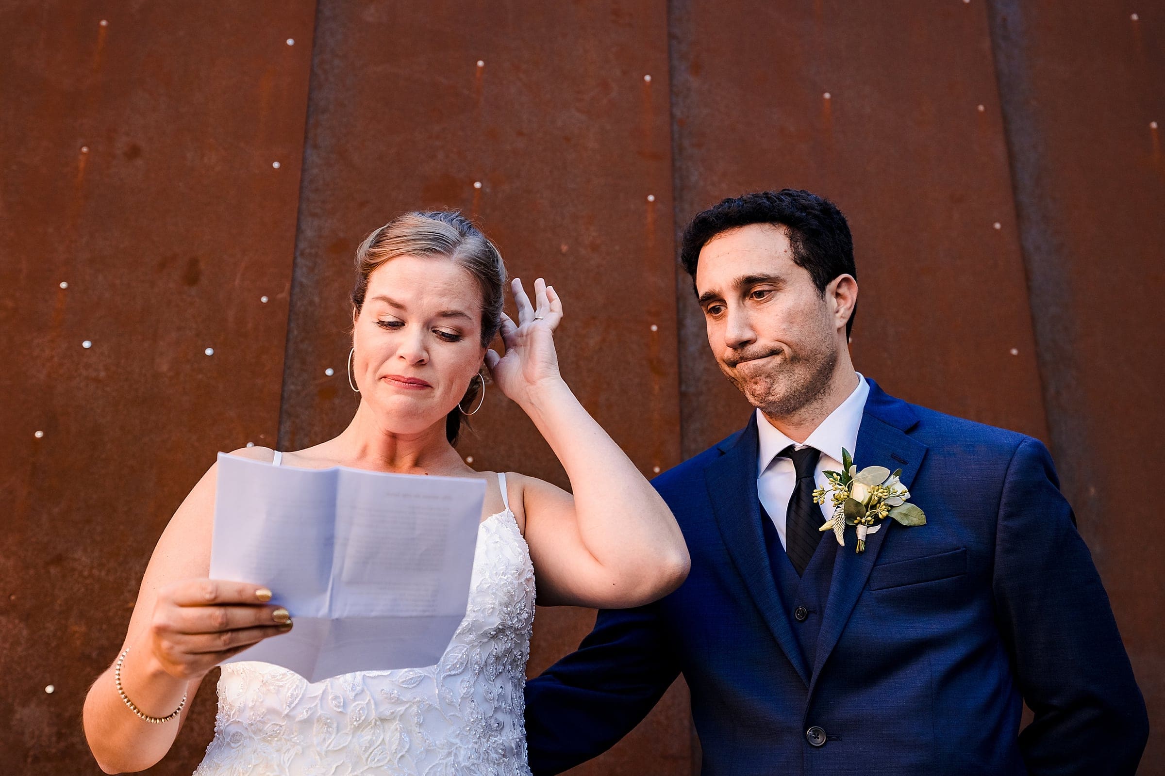 Emotional wedding ceremony at the Durham cookery