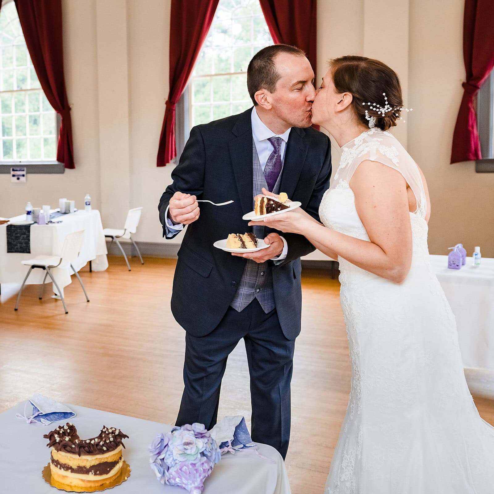 Boston Creme wedding cake from Whole Foods