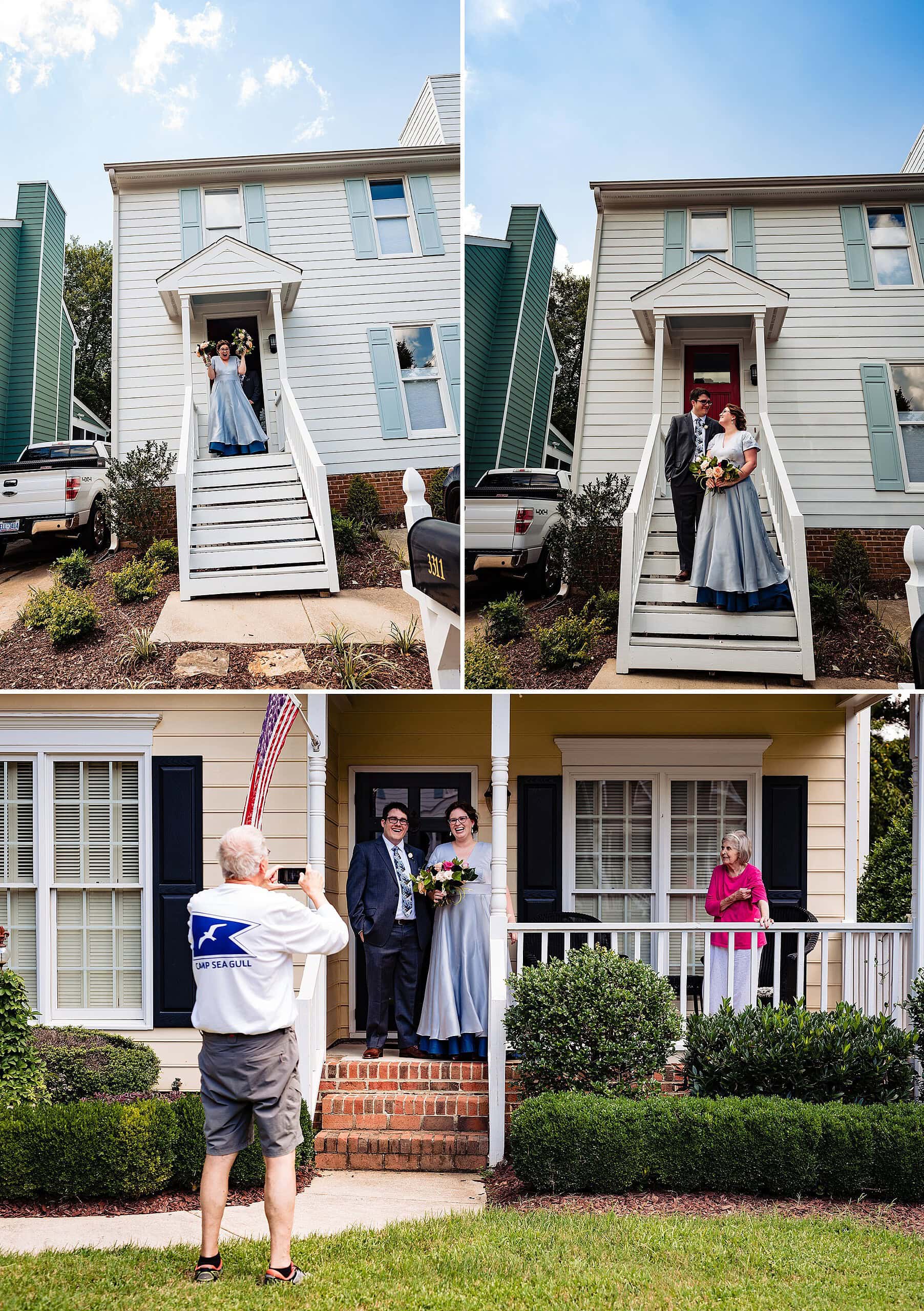 Wedding First look at house