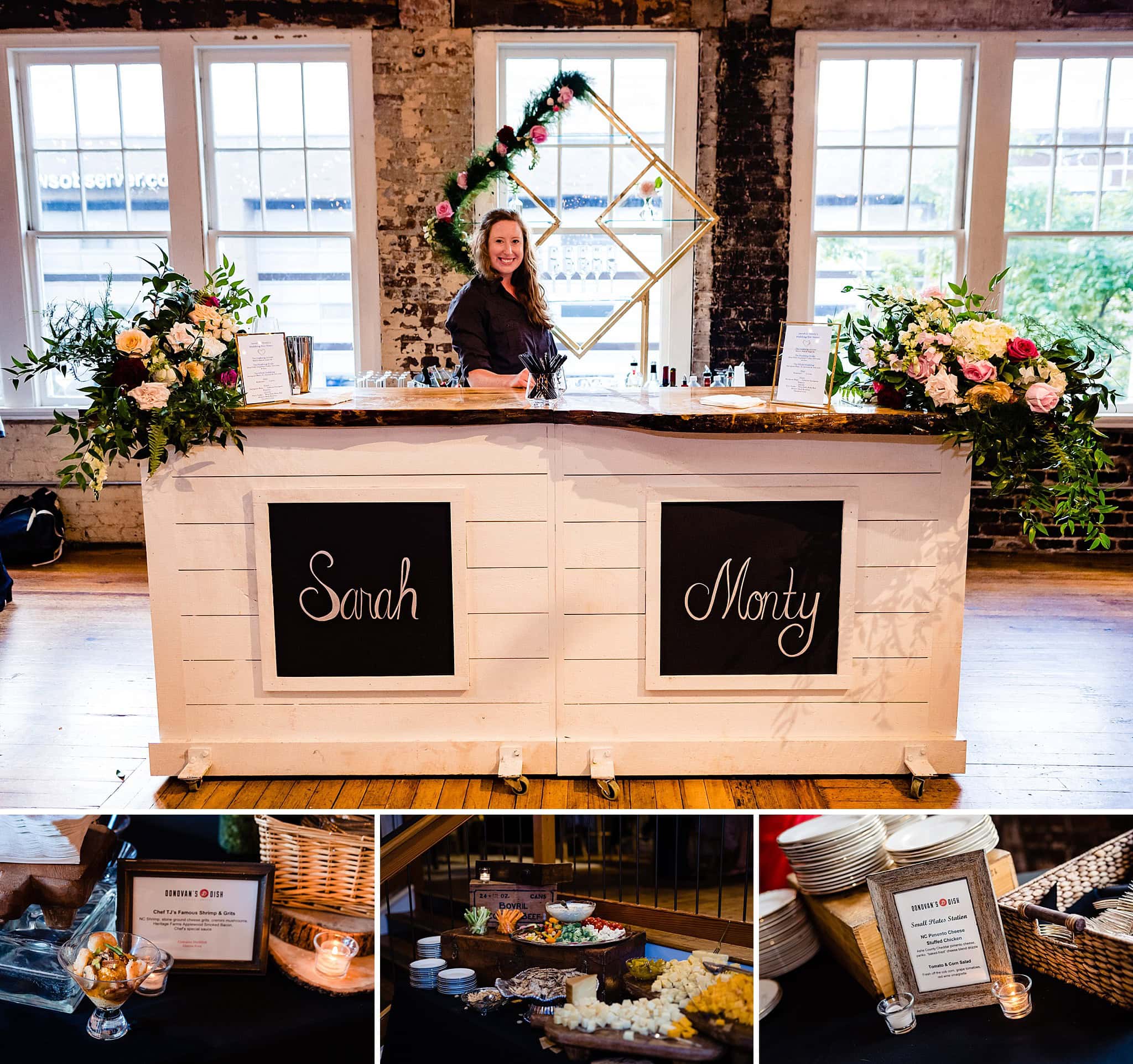 Downtown Raleigh Wedding, The Stockroom, Greenhouse Picker Sisters, Donovans Dish, Bushel and Peck