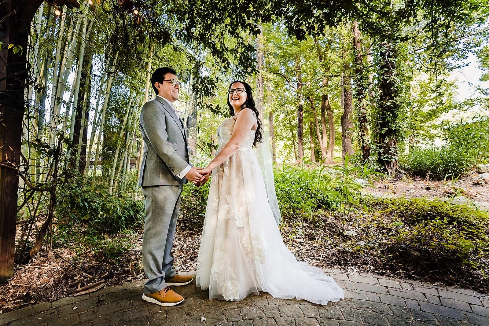 beautiful light at this lemur center wedding