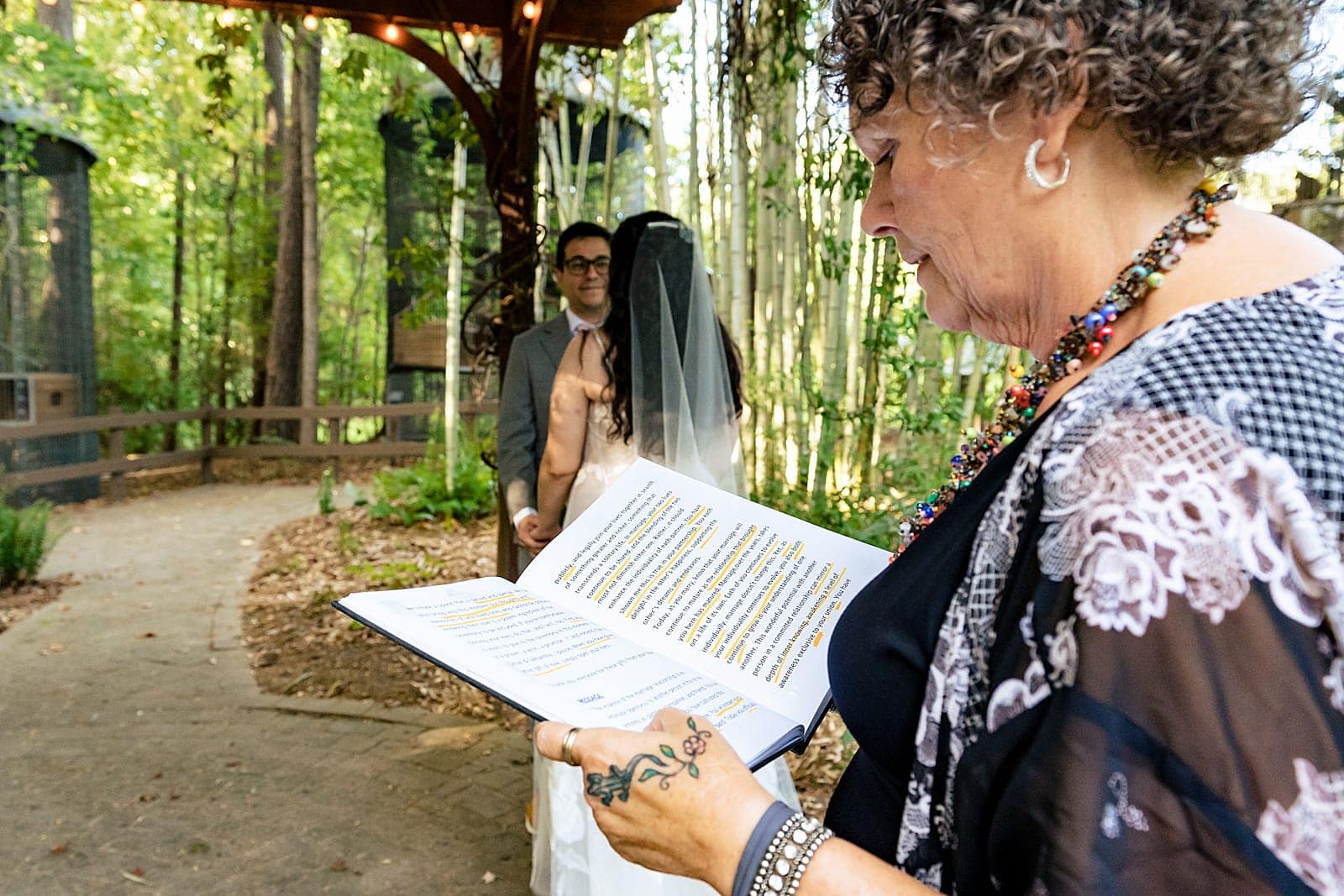 beautiful light at this lemur center wedding