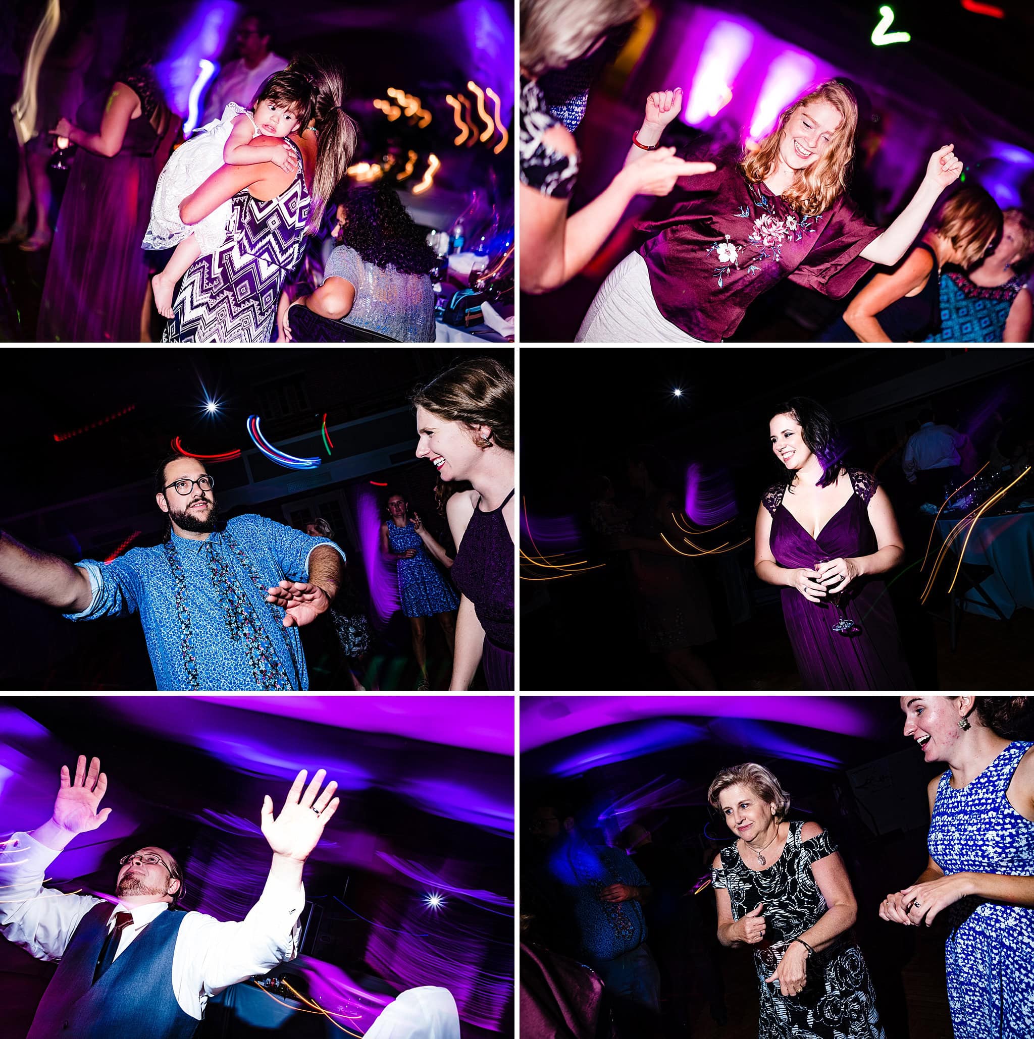 Fun wedding reception dance floor photos at a Durham Armory Wedding, Downtown Durham Wedding