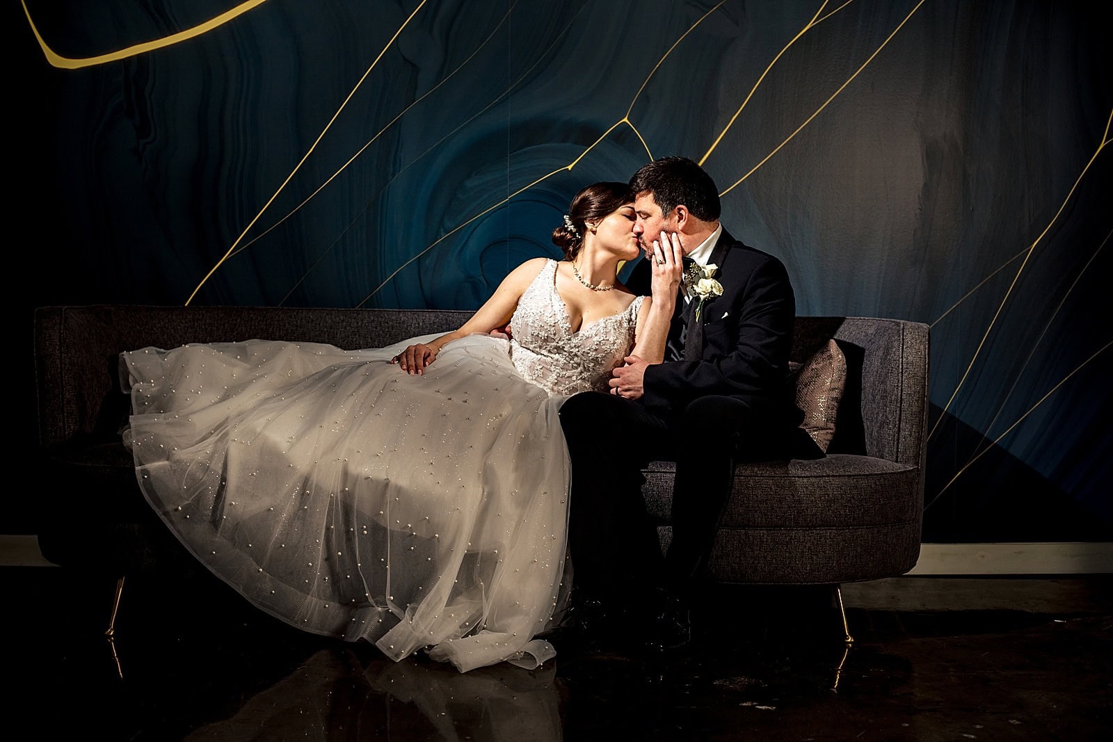 Durham NC Winter Wedding portraits at the Cotton Room