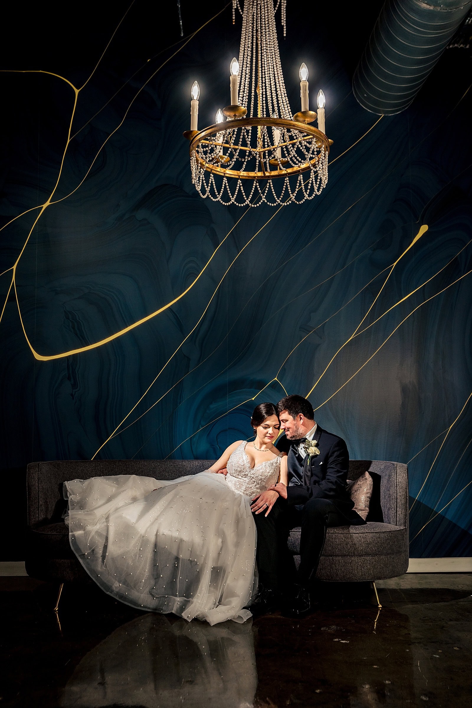 Durham NC Winter Wedding portraits at the Cotton Room