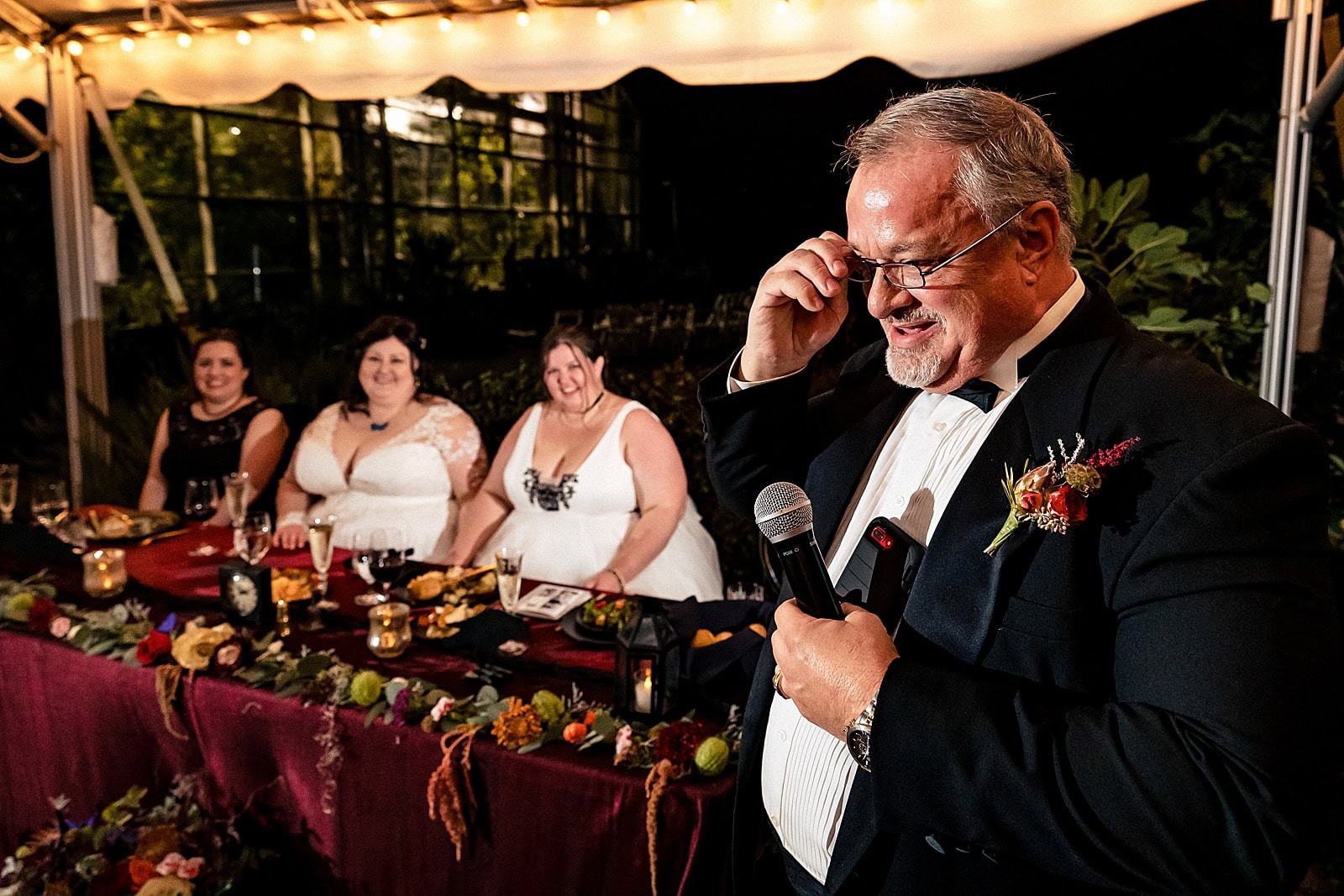 this wedding had two brides, and so there were two fathers of the bride which means double the tears from me!