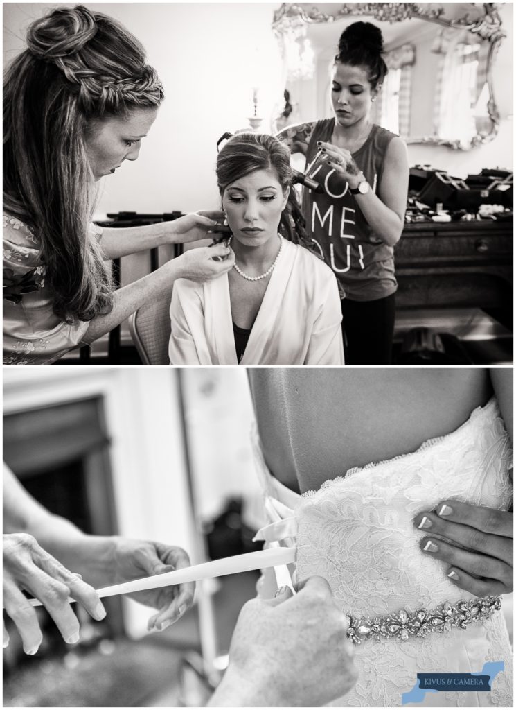Black and White bride prep