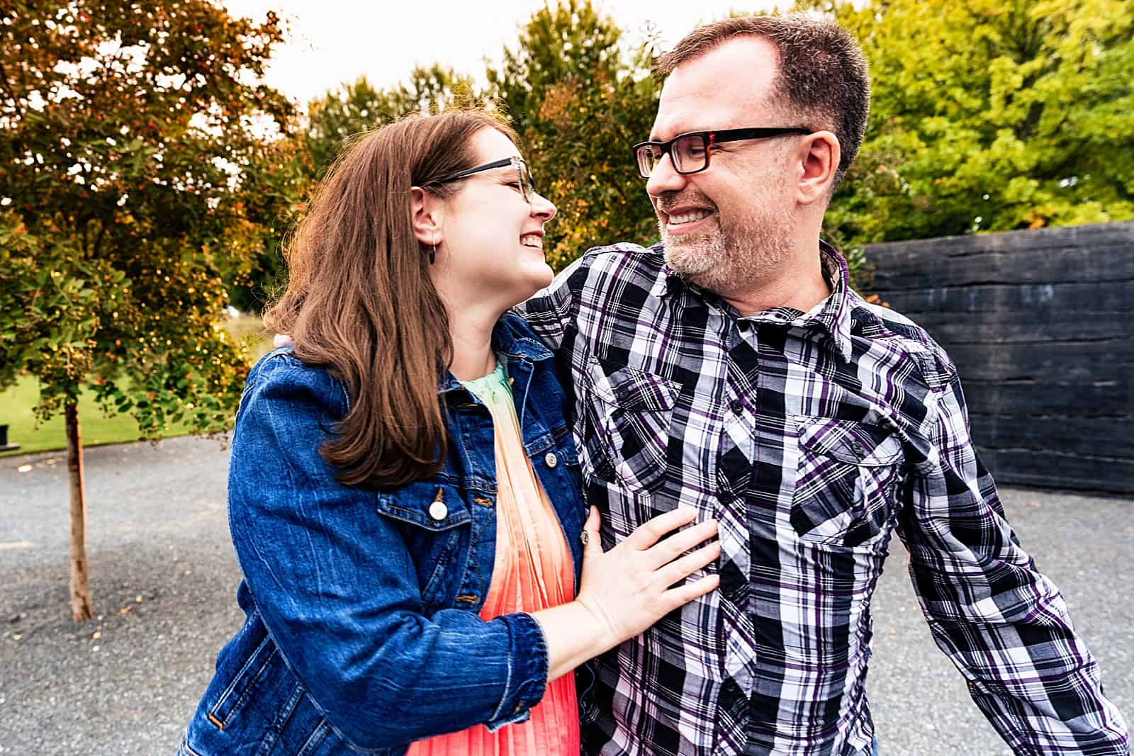 fun raleigh engagement photos at the North Carolina Museum of Art
