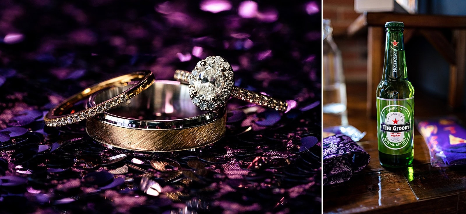 purple wedding details