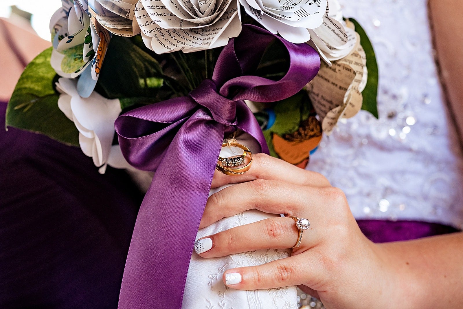 Have you thought of your old, new, borrowed, blue yet? Corinne had her old and borrowed attached to her bouquet and it was lovely!