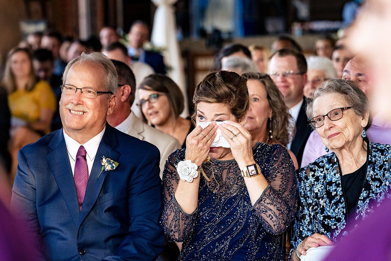 Sneak some peeks at your parents during the ceremony. You never know what their reactions will be. 