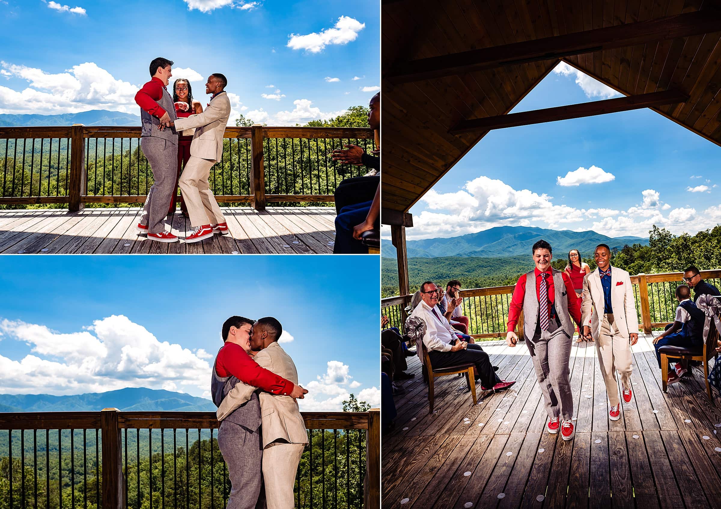 Gatlinburg Mansion, Same-sex wedding, LGBT wedding, Colorful wedding, Intimate Wedding, Gatlinburg Mansion Wedding, Mountain Wedding, North Carolina same-sex wedding photographers | kivusandcamera.com