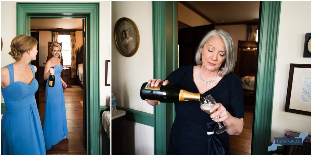 Bridesmaids Champagne toast