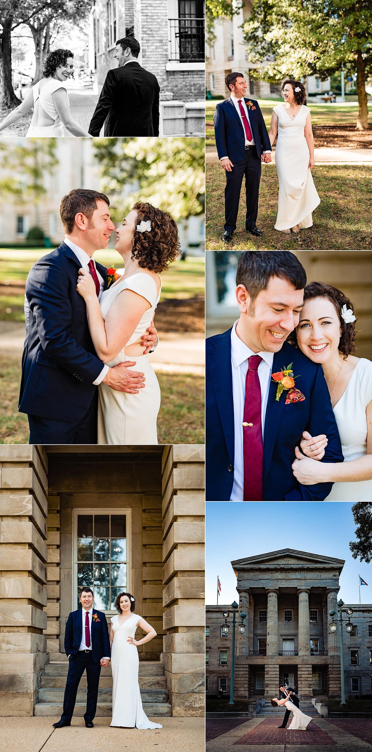NC State Capitol Wedding Portraits | Haywood Hall, Haywood Hall Wedding, Raleigh Wedding, Raleigh Wedding Photographer, NC Wedding Photographer, Southern Wedding, Historic Home wedding, Outdoor Wedding, kivusandcamera.com, downtown raleigh wedding, colorful wedding, Harmony Weddings and Events, Haywood Hall Photos